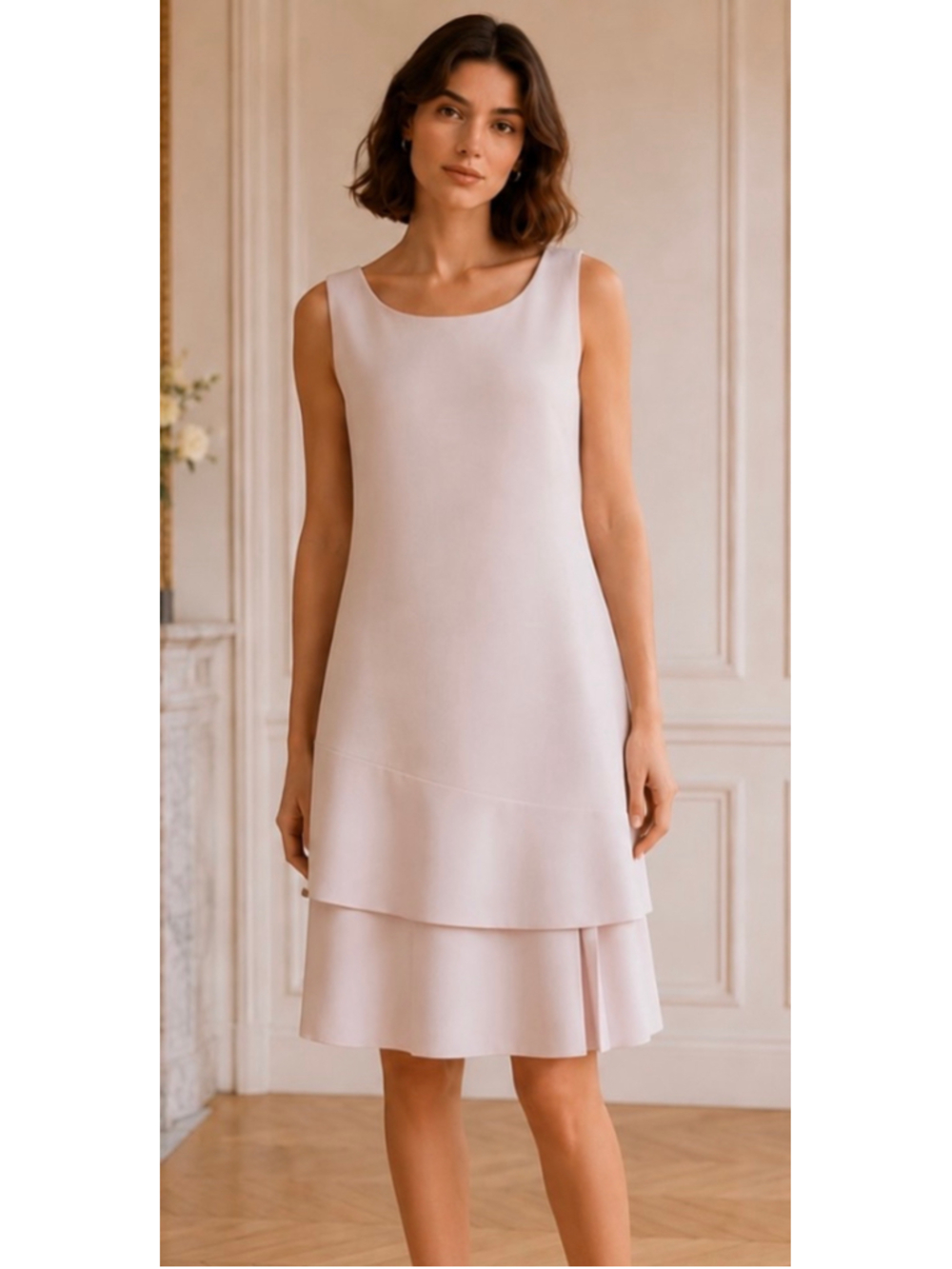 Emporio Armani Sleeveless Midi Dress, Size 12, Pink New!